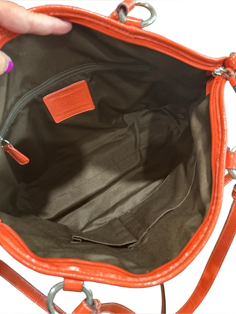 Coach Peyton Signature Large Shoulder Tote Bag - Picture 8 of 9